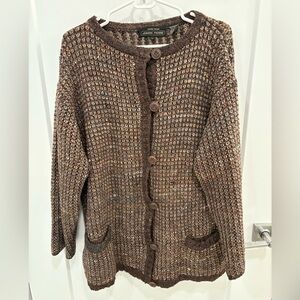 Vintage Renee Tener for Jeanne Pierre Wool and Silk Cardigan Size Large